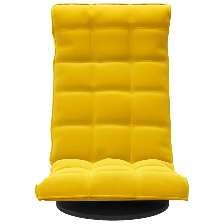 Chaise de sol pivotante Jaune Velours - 3