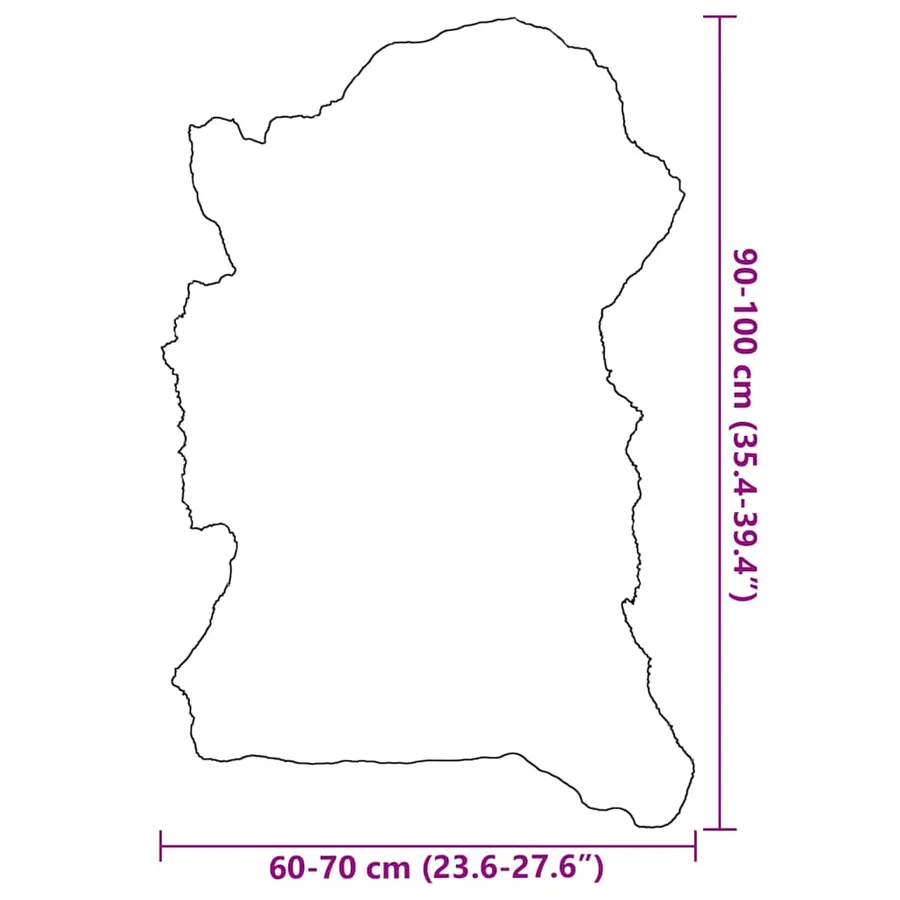 Peau de mouton Couleur mélangée (60-70)x(90-100) cm - 11