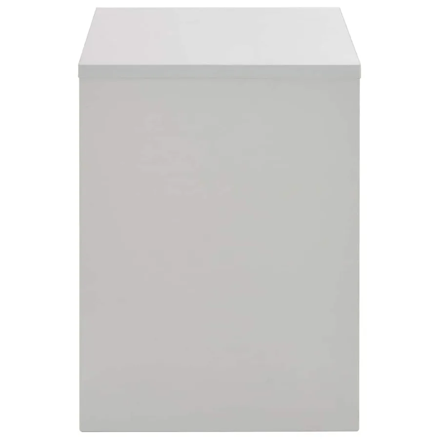 Coiffeuse avec miroir et tabouret Gris 104x45x131 cm - 7