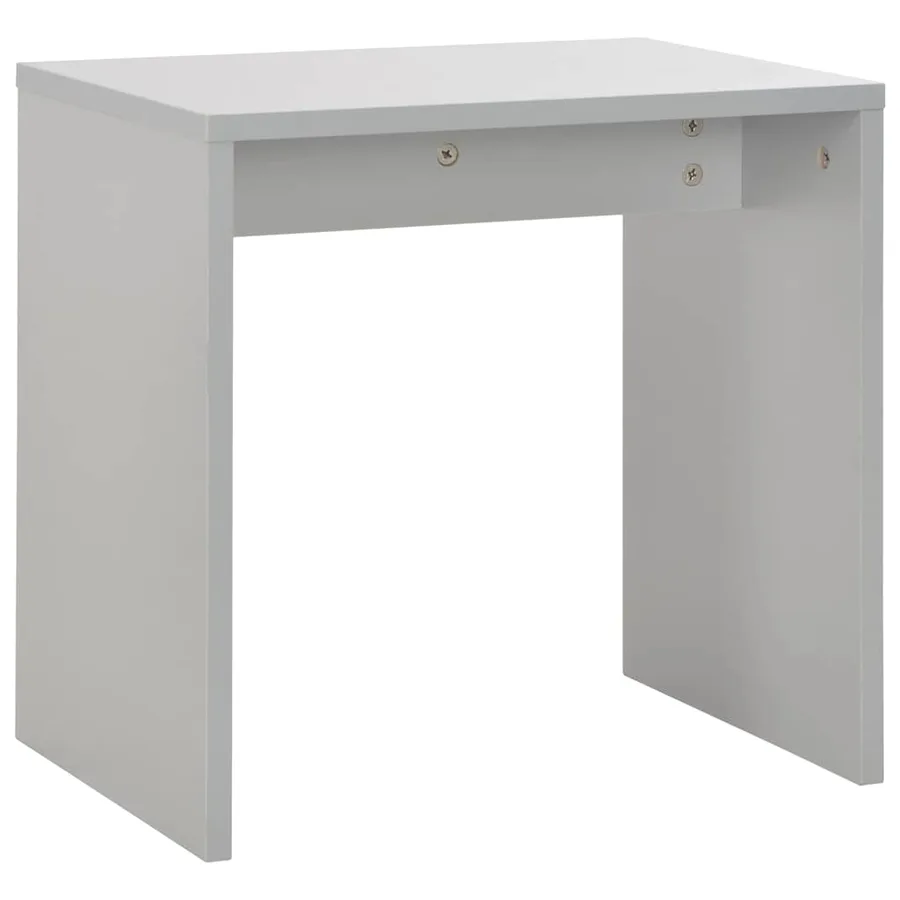 Coiffeuse avec miroir et tabouret Gris 104x45x131 cm - 8