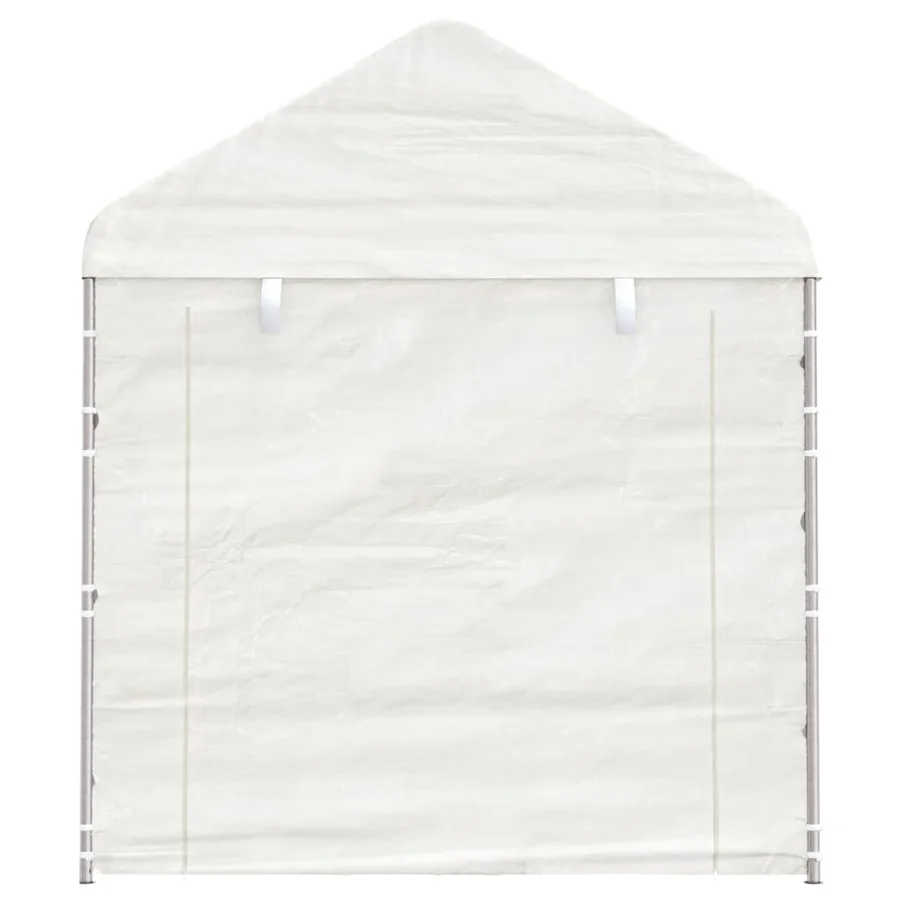 Belvédère avec toit blanc 17,84x2,28x2,69 m polyéthylène - 4