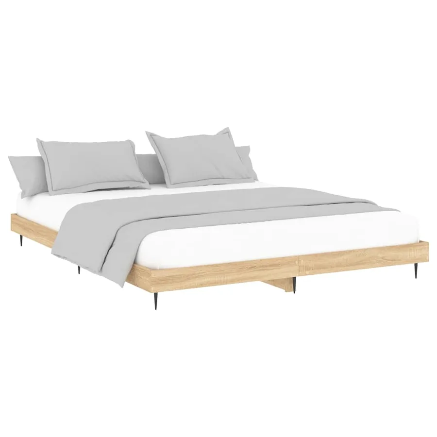 Cadre de lit sans matelas chêne sonoma 200x200 cm - 3