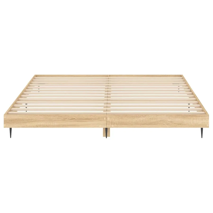 Cadre de lit sans matelas chêne sonoma 200x200 cm - 6