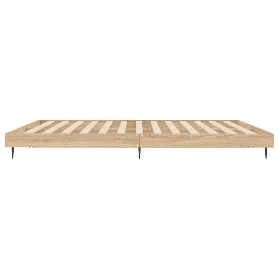 Cadre de lit sans matelas chêne sonoma 200x200 cm - 7