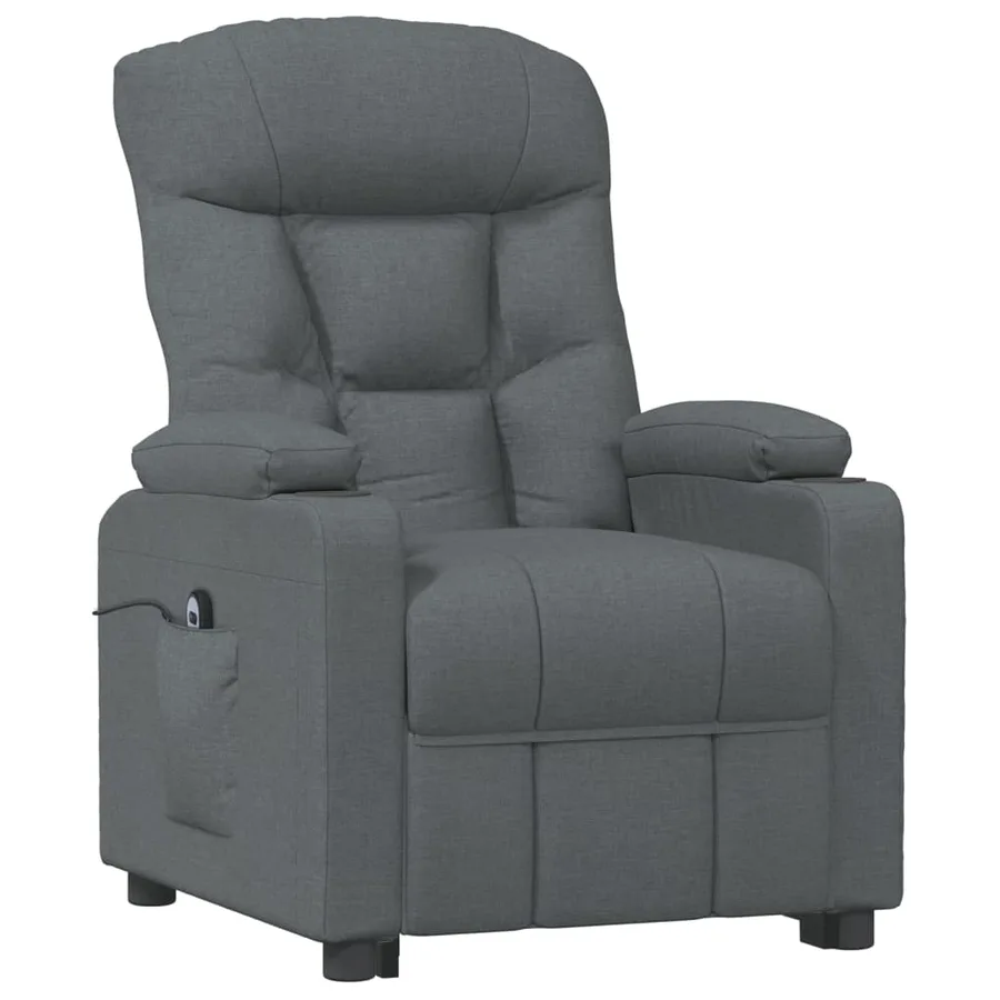 Fauteuil inclinable électrique Gris foncé Tissu - 3