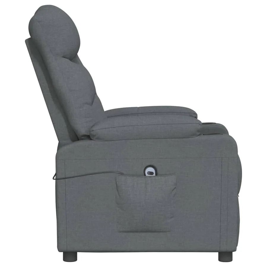 Fauteuil inclinable électrique Gris foncé Tissu - 5
