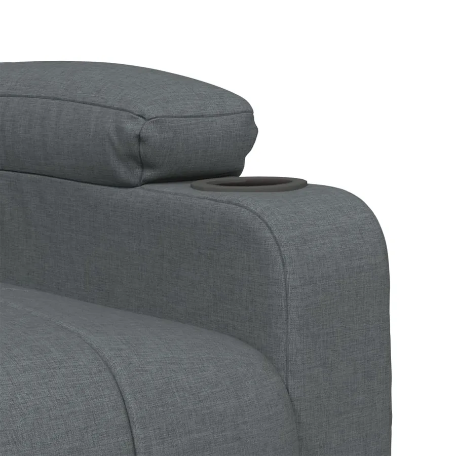Fauteuil inclinable électrique Gris foncé Tissu - 8