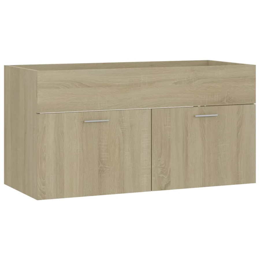Armoire d'évier Chêne sonoma 90x38,5x46 cm Bois d’ingénierie - 2