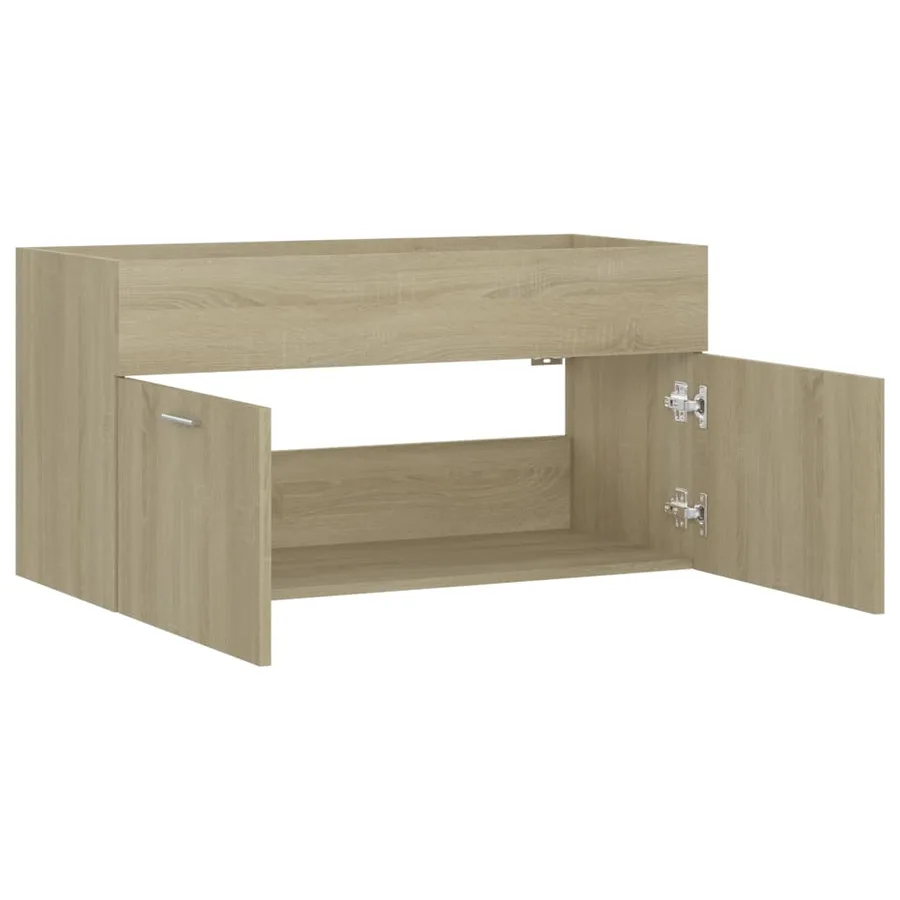 Armoire d'évier Chêne sonoma 90x38,5x46 cm Bois d’ingénierie - 7