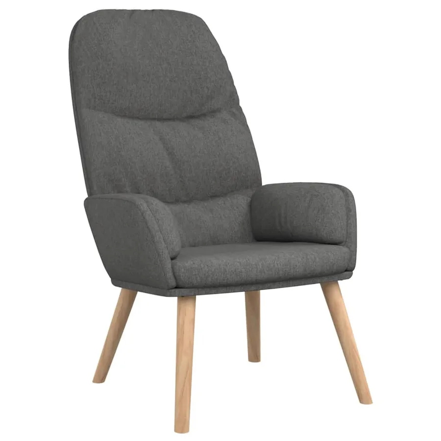 Chaise de relaxation Gris clair Tissu - 2