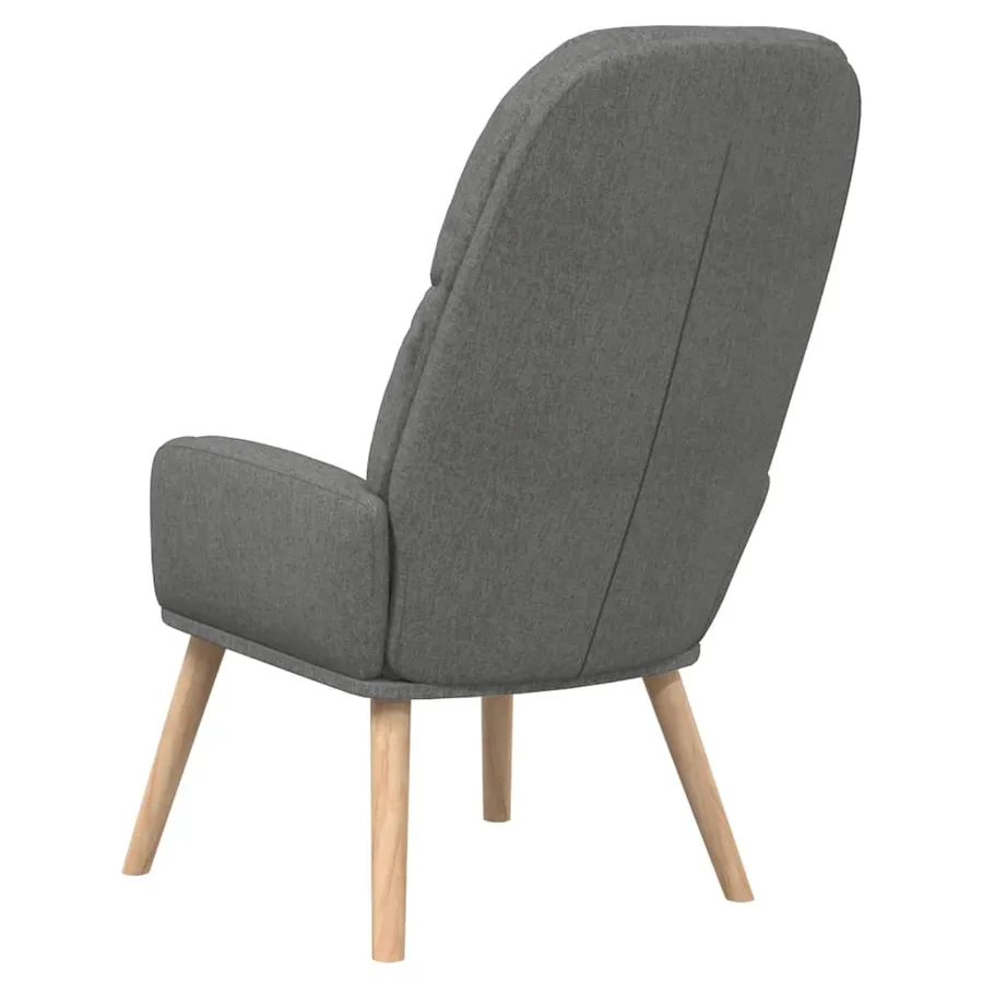 Chaise de relaxation Gris clair Tissu - 5