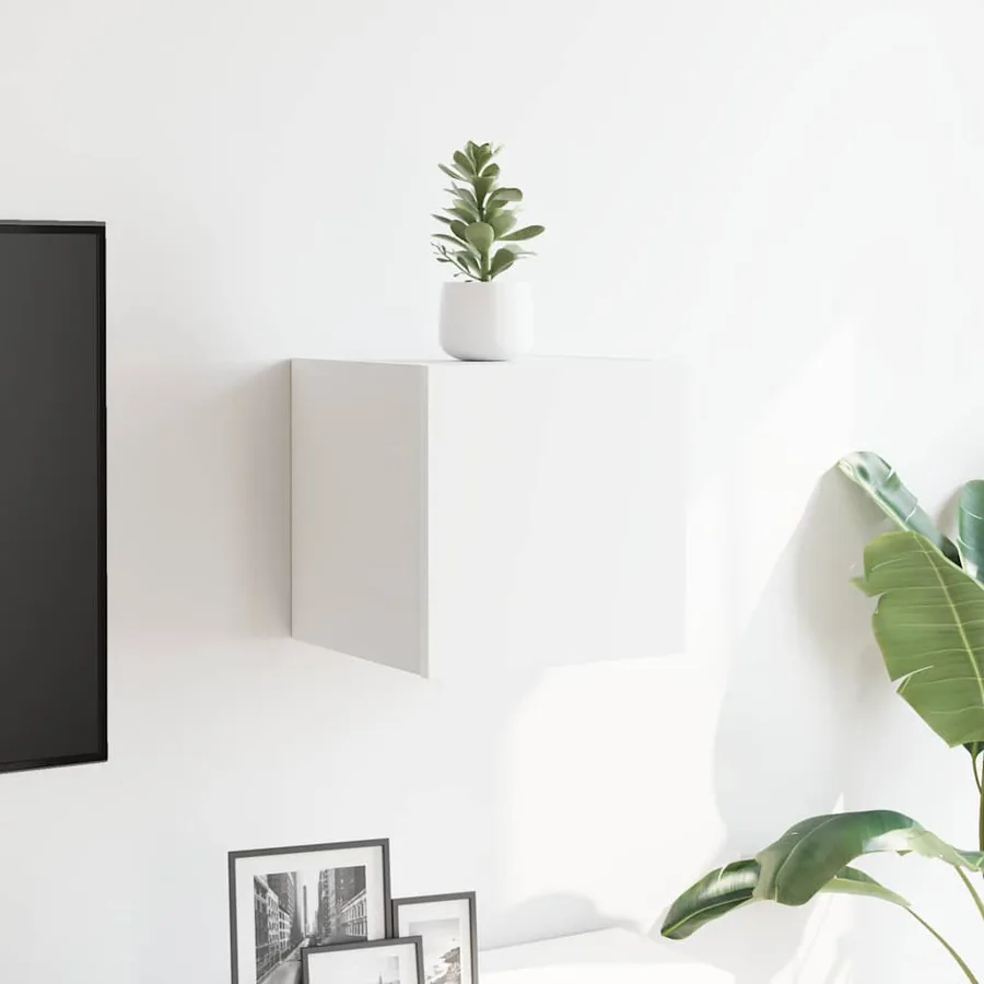 Meuble TV mural Blanc 30,5x30x30 cm - 3