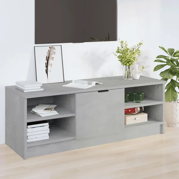Meuble TV Gris béton 102x35,5x36,5 cm Bois d'ingénierie
