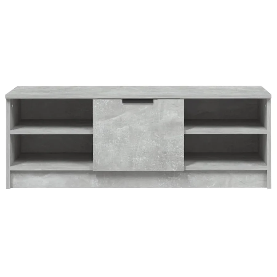 Meuble TV Gris béton 102x35,5x36,5 cm Bois d'ingénierie - 6