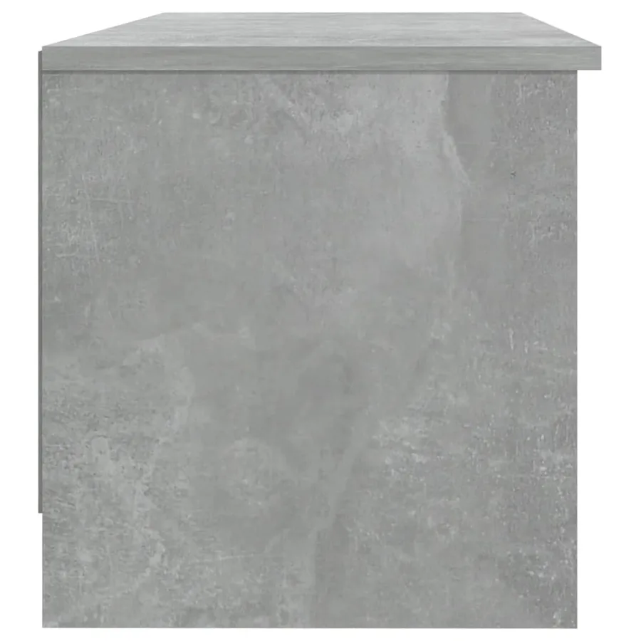 Meuble TV Gris béton 102x35,5x36,5 cm Bois d'ingénierie - 7