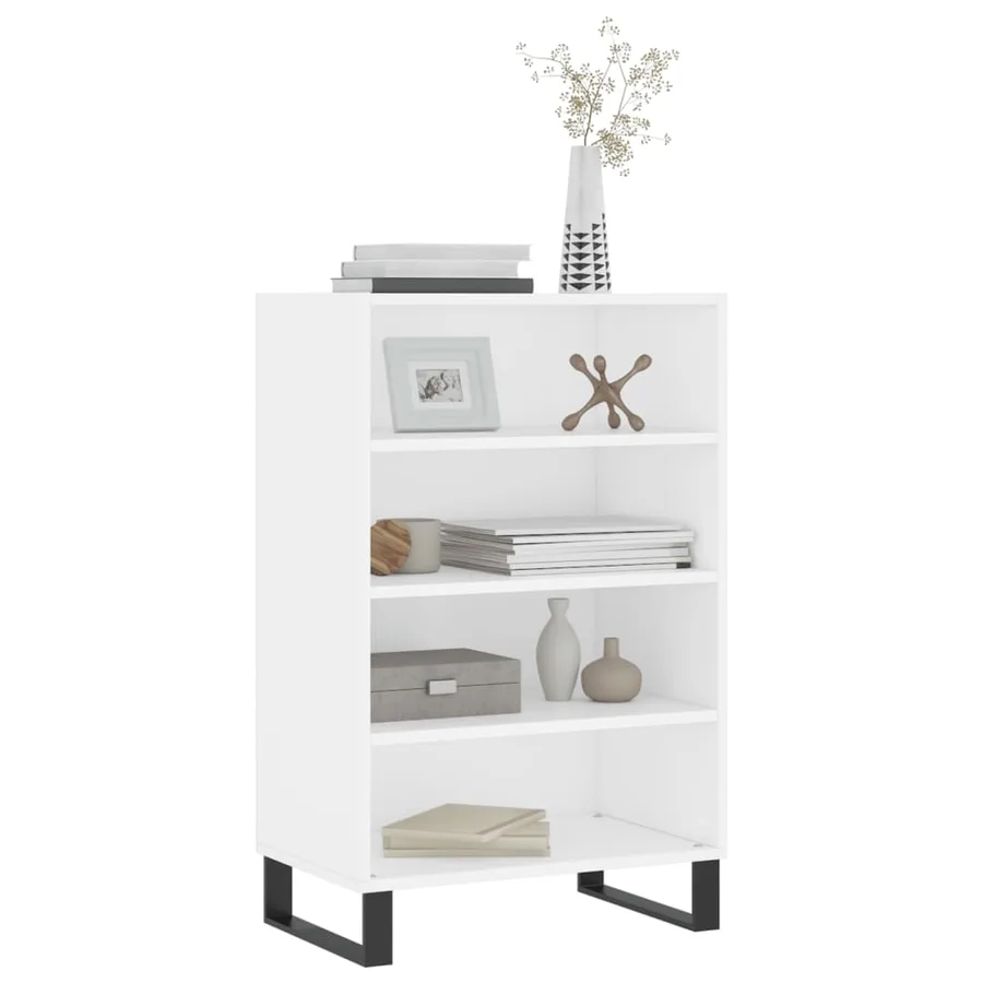Buffet haut blanc 57x35x90 cm bois d'ingénierie - 3