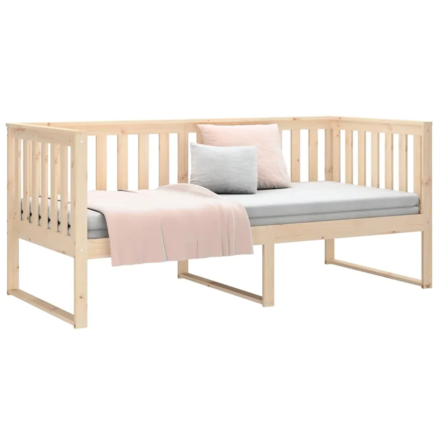 Lit de jour sans matelas 100x200 cm bois de pin massif - 6