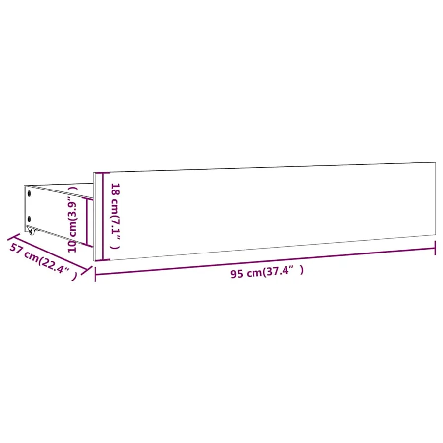 Cadre de lit sans matelas avec tiroirs blanc 120x200 cm - 12