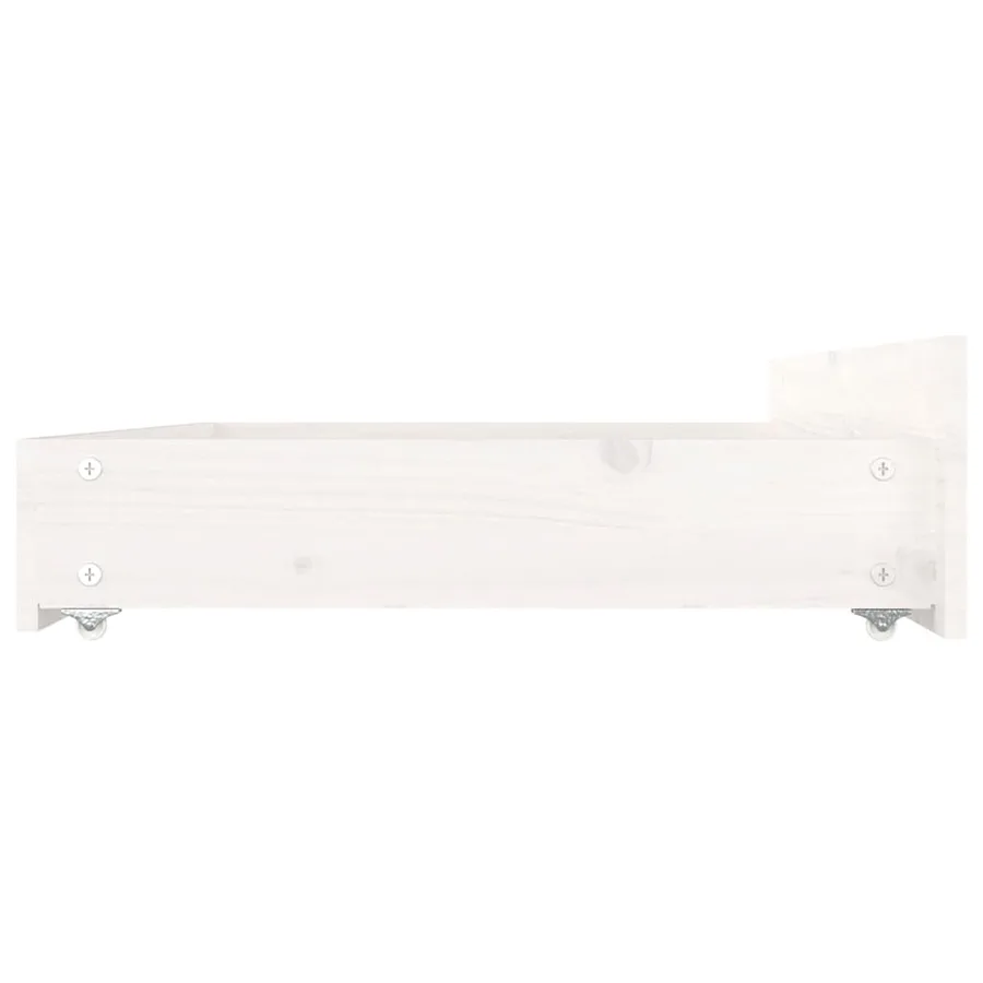 Cadre de lit sans matelas avec tiroirs blanc 120x200 cm - 9