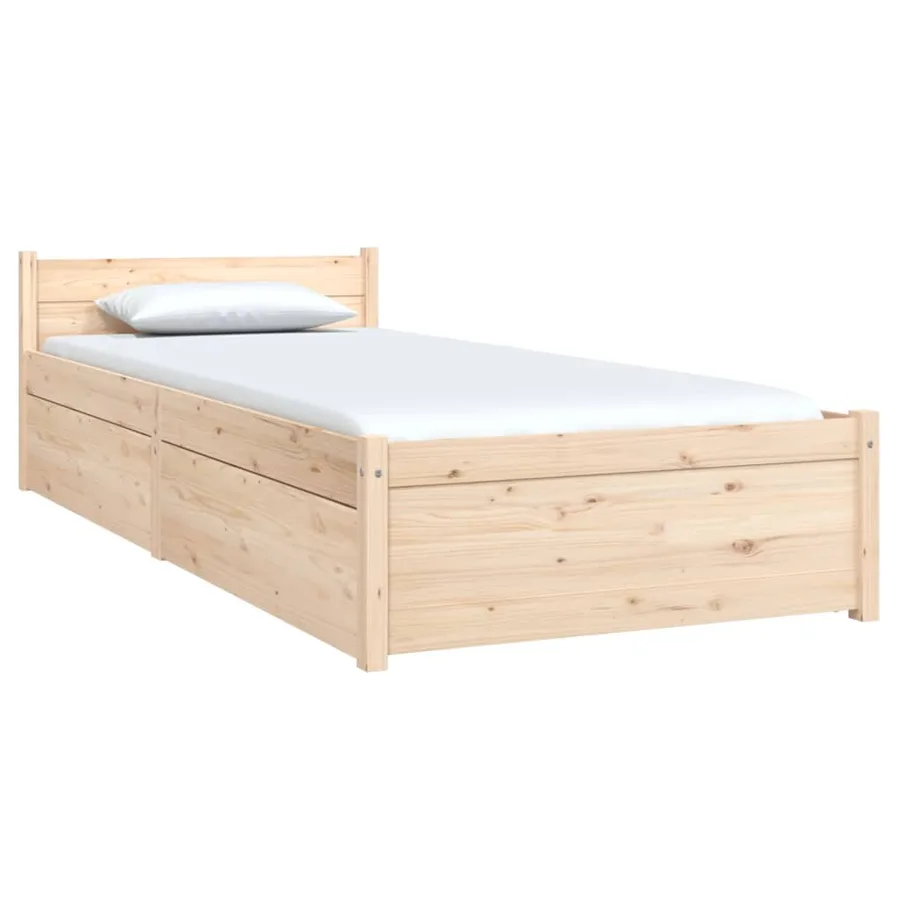 Cadre de lit sans matelas avec tiroirs - 3