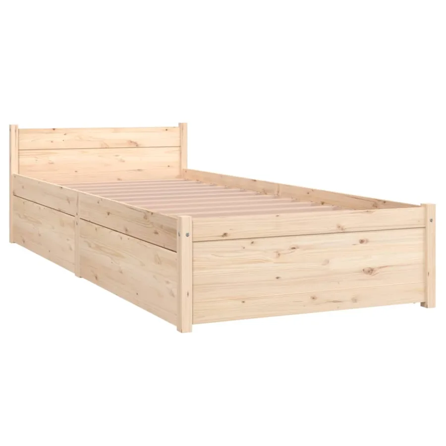 Cadre de lit sans matelas avec tiroirs - 4
