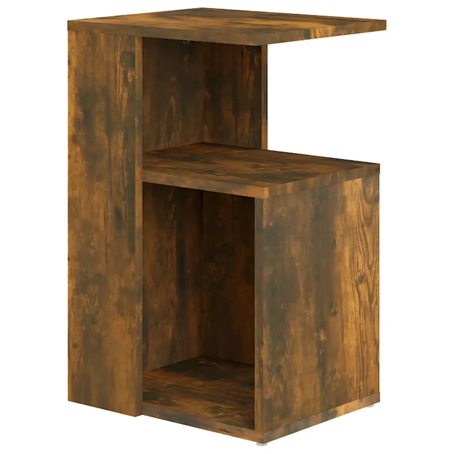 Table d'appoint Chêne fumé 36x30x56 cm Bois d'ingénierie - 2