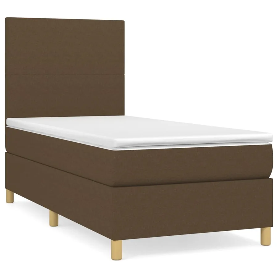 Sommier à lattes de lit avec matelas Marron foncé 80x200 cm - 2