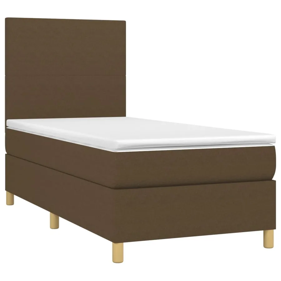 Sommier à lattes de lit avec matelas Marron foncé 80x200 cm - 3