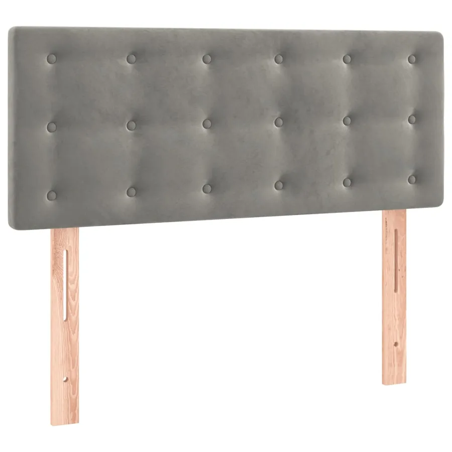 Sommier à lattes de lit et matelas Gris clair 100x200cm Velours - 6