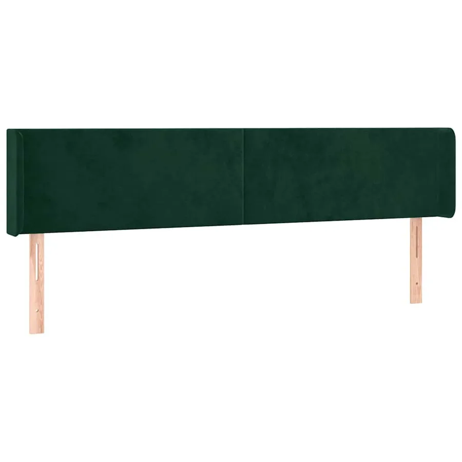 Tête de lit à LED Vert foncé 203x16x78/88 cm Velours - 3