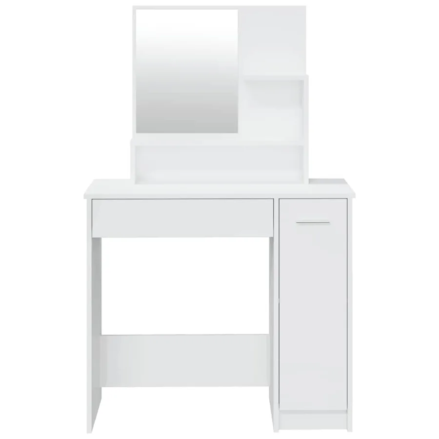 Ensemble de coiffeuse Blanc brillant 86,5x35x136 cm - 6