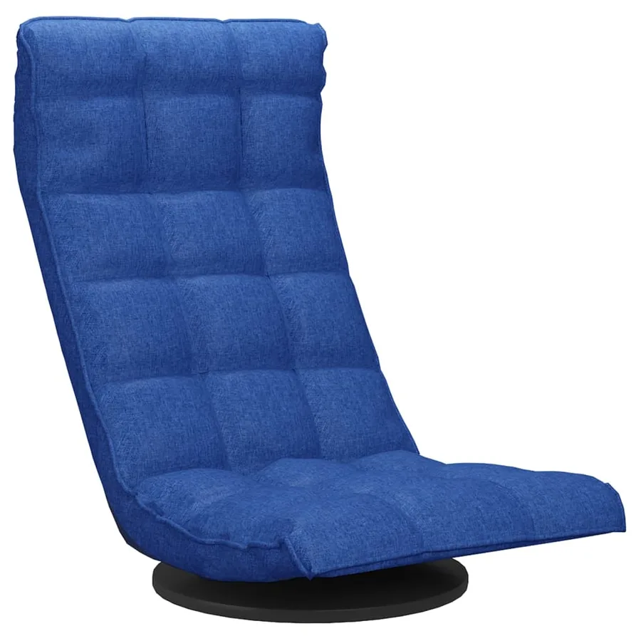 Chaise de sol pivotante Bleu Tissu - 2