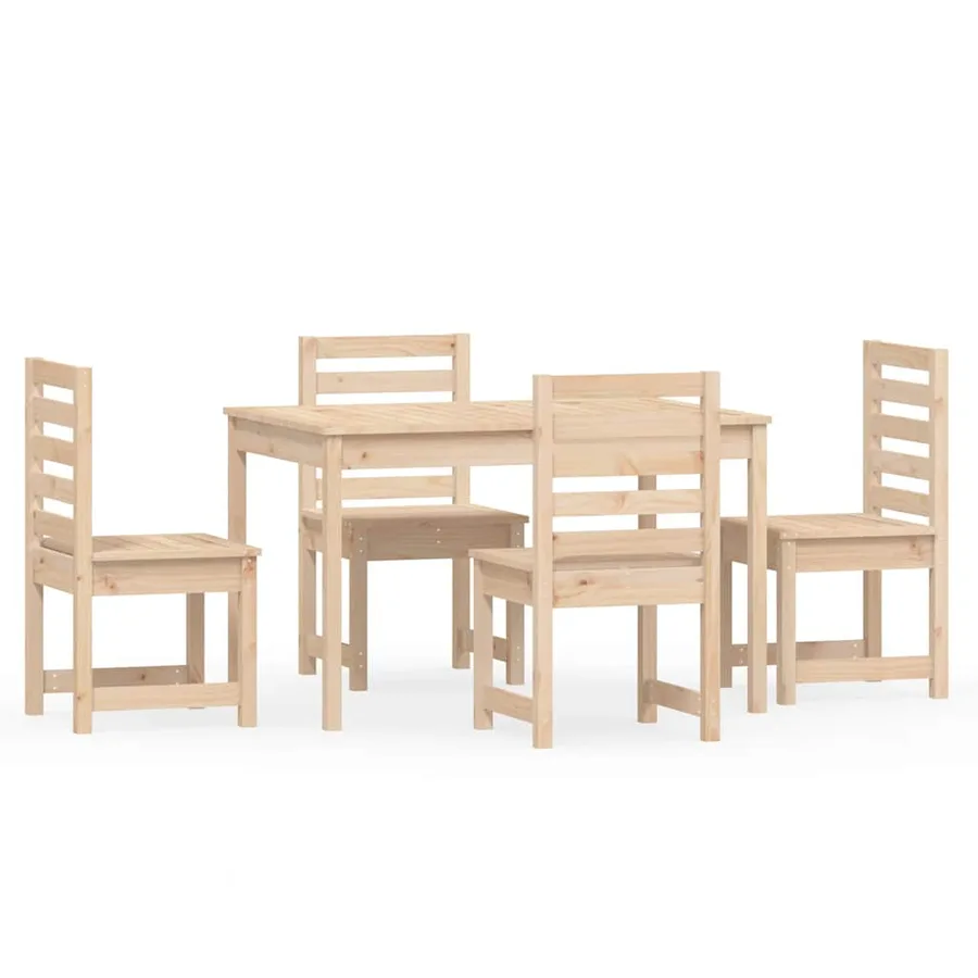Ensemble à manger de jardin 5 pcs bois massif de pin - 2