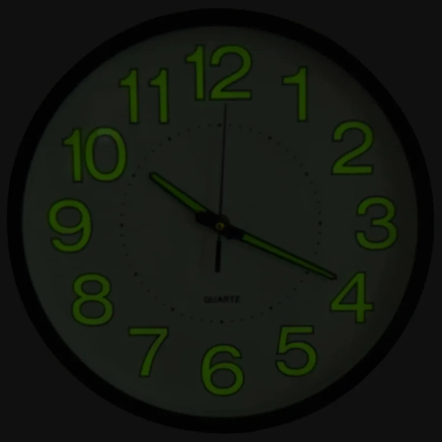 Horloge murale lumineuse Noir 30 cm - 6