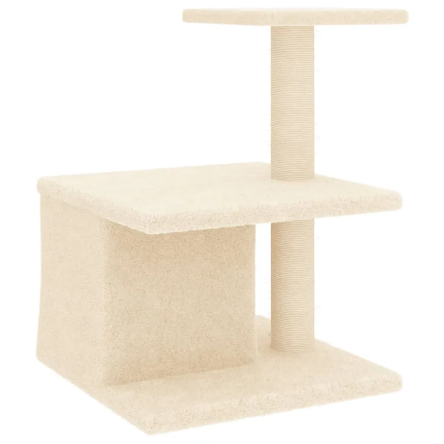 Arbre à chat avec griffoirs en sisal crème 48 cm - 5