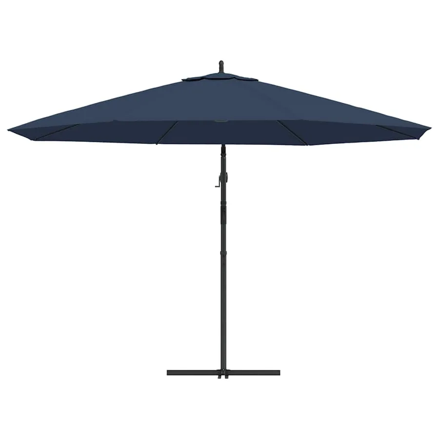 Parasol de jardin en porte-à-faux 3,5 m bleu - 5