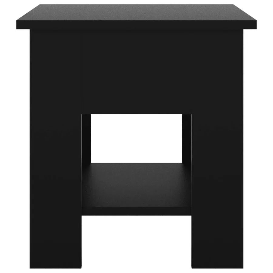 Table basse noir 40x40x42 cm bois d'ingénierie - 4