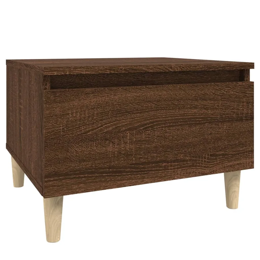 Table d'appoint Chêne marron 50x46x35 cm Bois d'ingénierie - 2