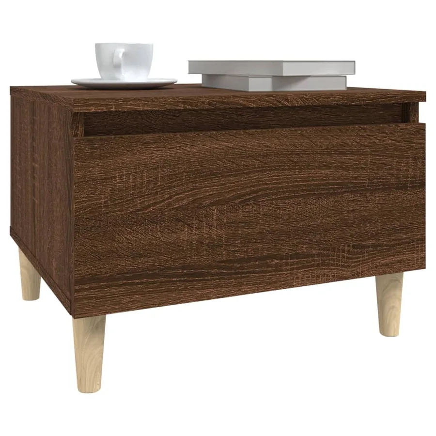 Table d'appoint Chêne marron 50x46x35 cm Bois d'ingénierie - 4