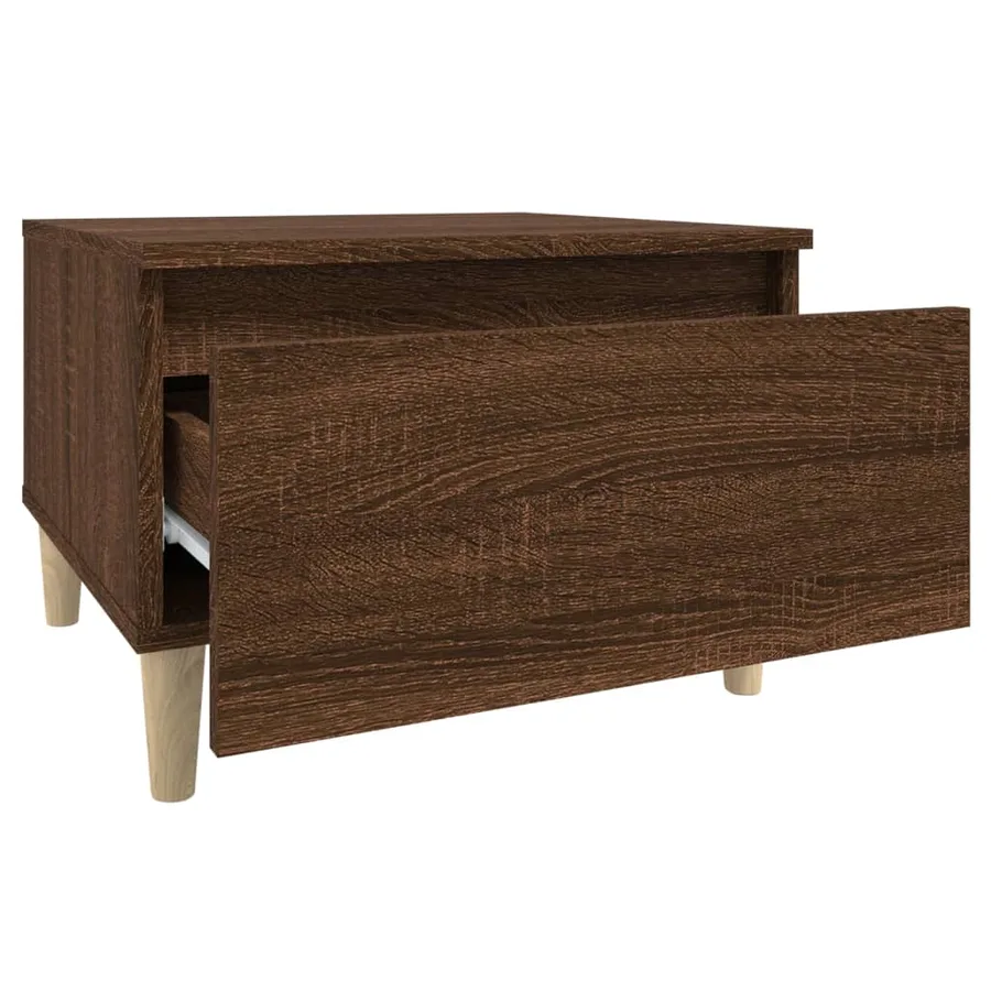 Table d'appoint Chêne marron 50x46x35 cm Bois d'ingénierie - 7