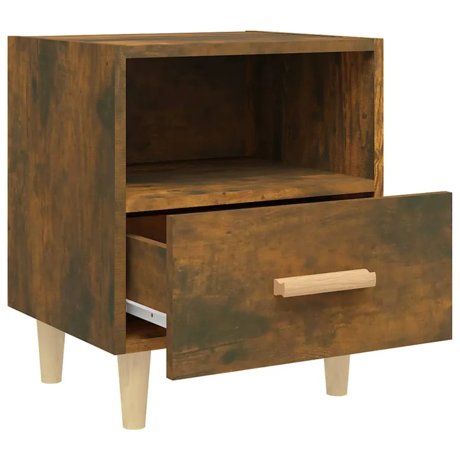 Table de chevet Chêne fumé 40x35x47 cm - 5