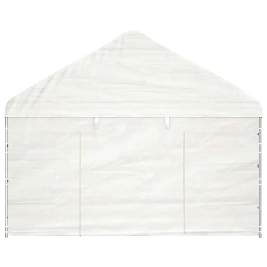 Belvédère avec toit blanc 13,38x4,08x3,22 m polyéthylène - 4