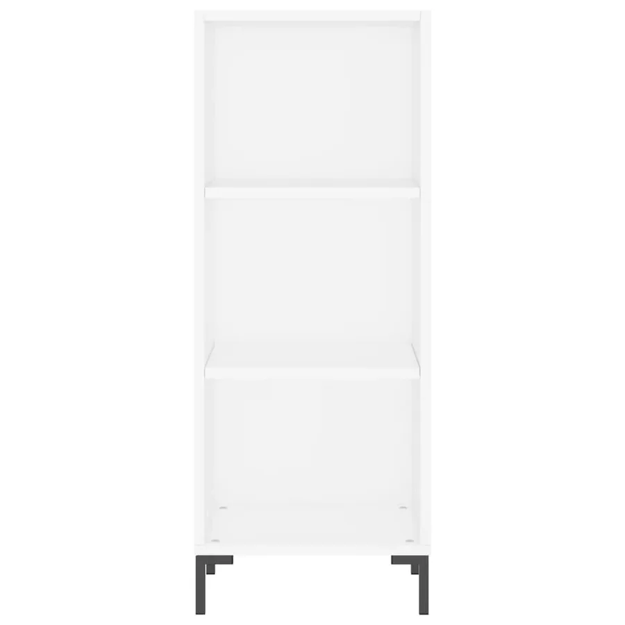 Buffet haut Blanc 34,5x34x180 cm Bois d'ingénierie - 6