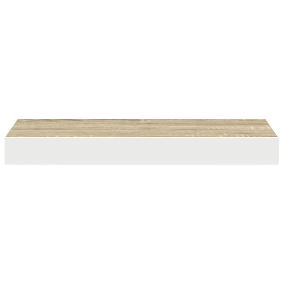 Étagères flottantes 2 pcs Chêne et blanc 40x23,5x3,8 cm MDF - 7
