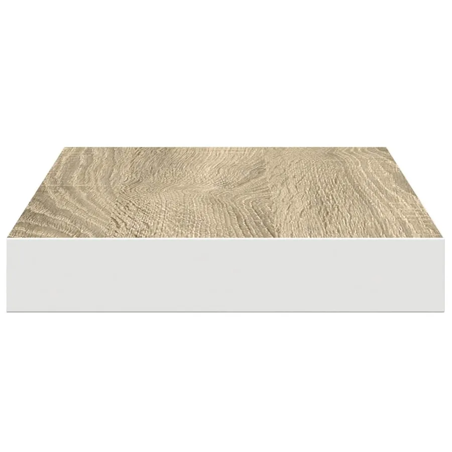 Étagères flottantes 2 pcs Chêne et blanc 40x23,5x3,8 cm MDF - 8