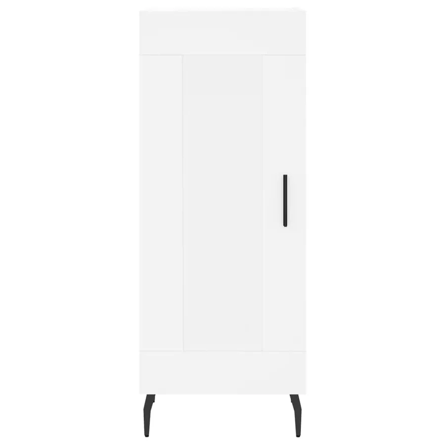 Buffet haut Blanc 34,5x34x180 cm Bois d'ingénierie - 6