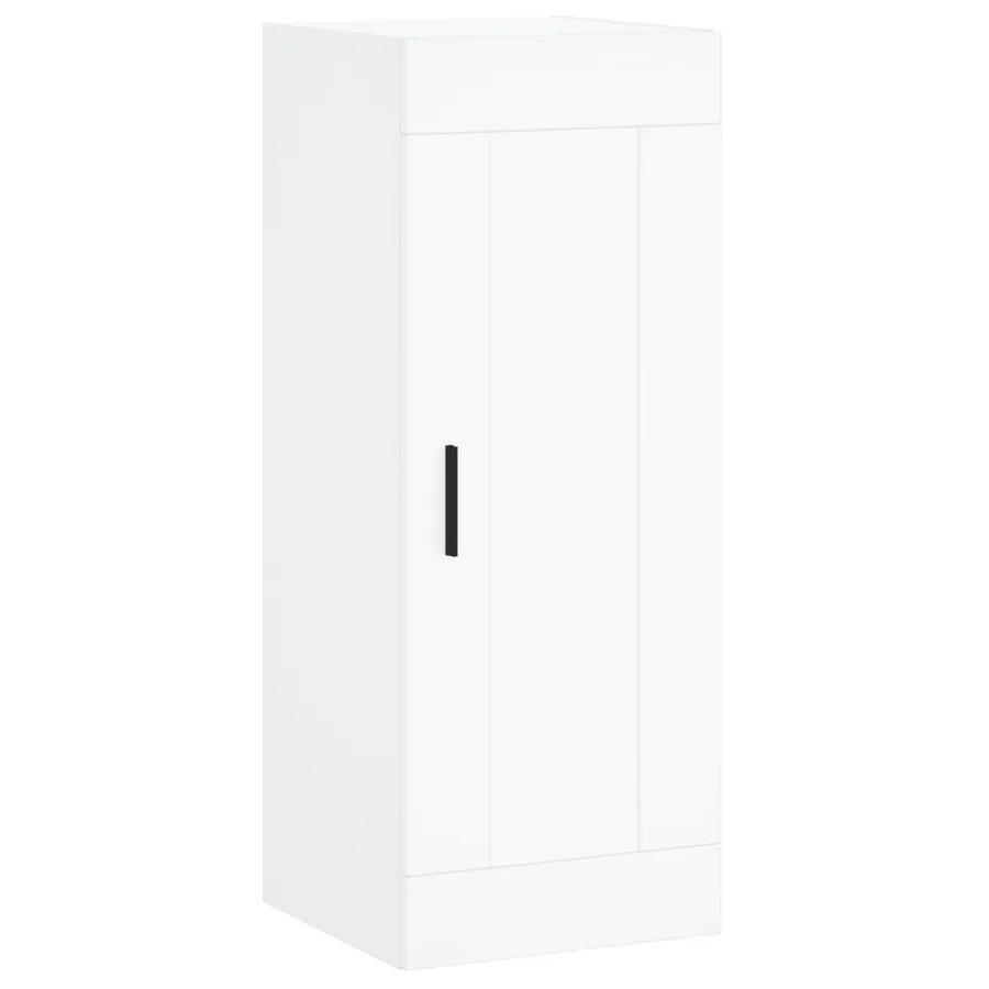 Buffet haut Blanc 34,5x34x180 cm Bois d'ingénierie - 8