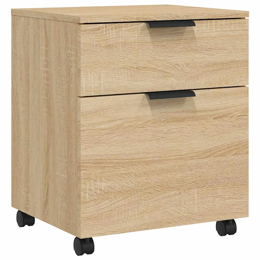 Classeur mobile avec roues Chêne sonoma 45x38x54 cm - 2