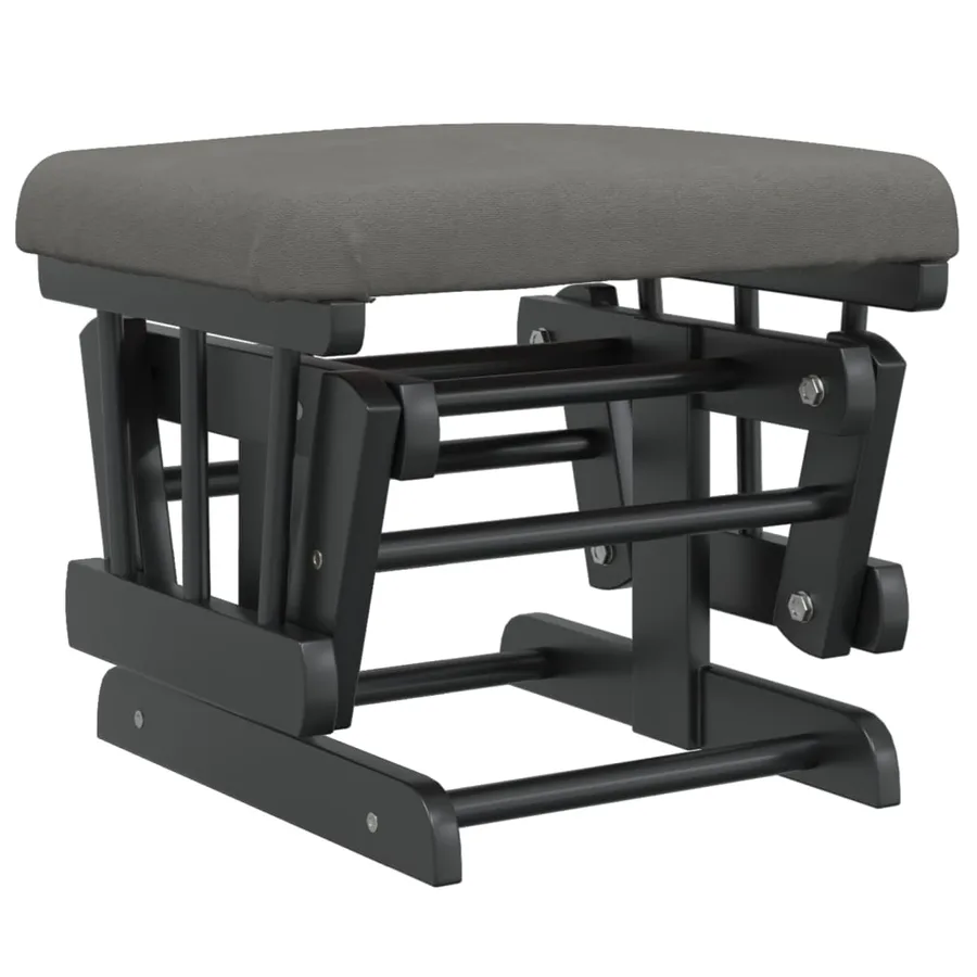 Chaise berçante avec repose-pied Gris foncé Tissu - 7