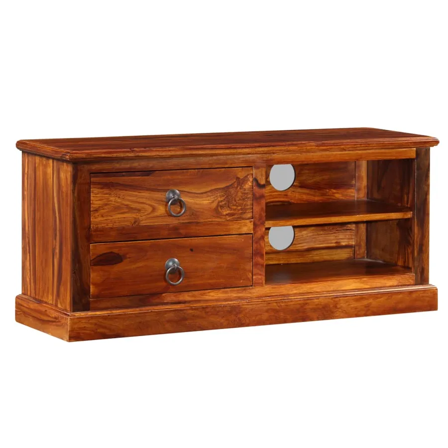 Meuble TV Bois massif de Sesham 90x30x40 cm - 10